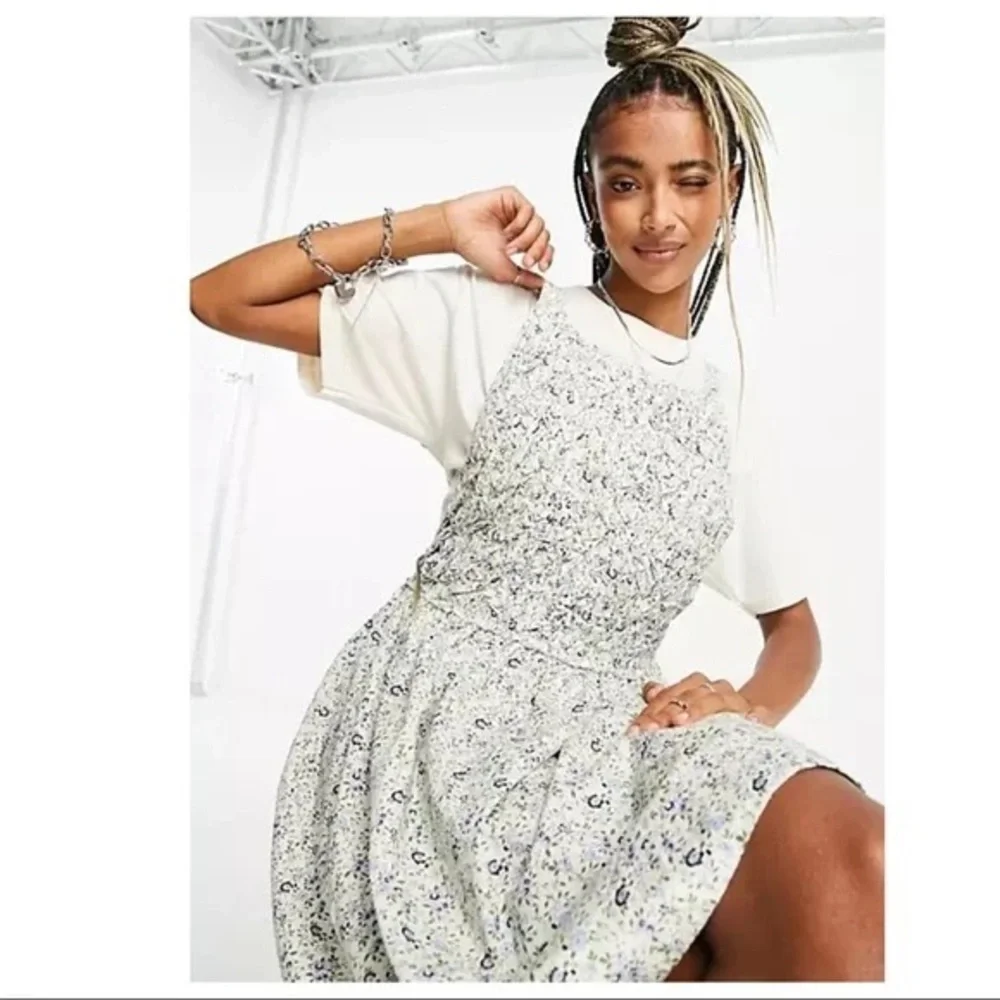 FREE PEOPLE BOHO FLOWY MINI DRESS BOHEMIAN PRINT POCKETS A3C - Picture 14 of 16